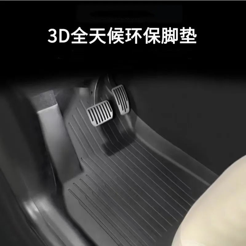 1set Original Vehicle Stripe Rubber Mat For Tesla Model 3 Nonslip