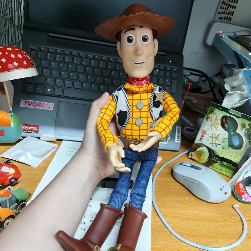 In Stock Pixar Toy Story5 40cm Woody Action Figures English Sound Character Doll Cloth Cowboy Movie Merchandise Collection Gifts - 3