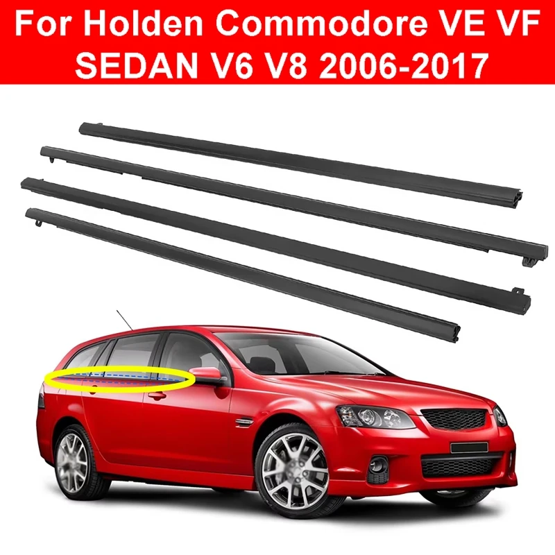 홀덴 코모도어 VE VF 세단 V6 V8 2006-2017용 자동차 측면 창문 웨더 스트립 유리창 방수 압력 고무 스트립