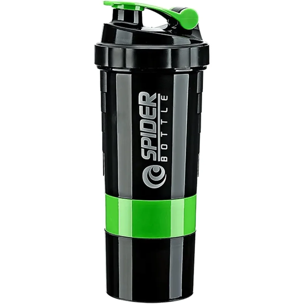 Triple Layer Protein Shaker Bottle - Premium Mixing Cup for Fitness and Hydration