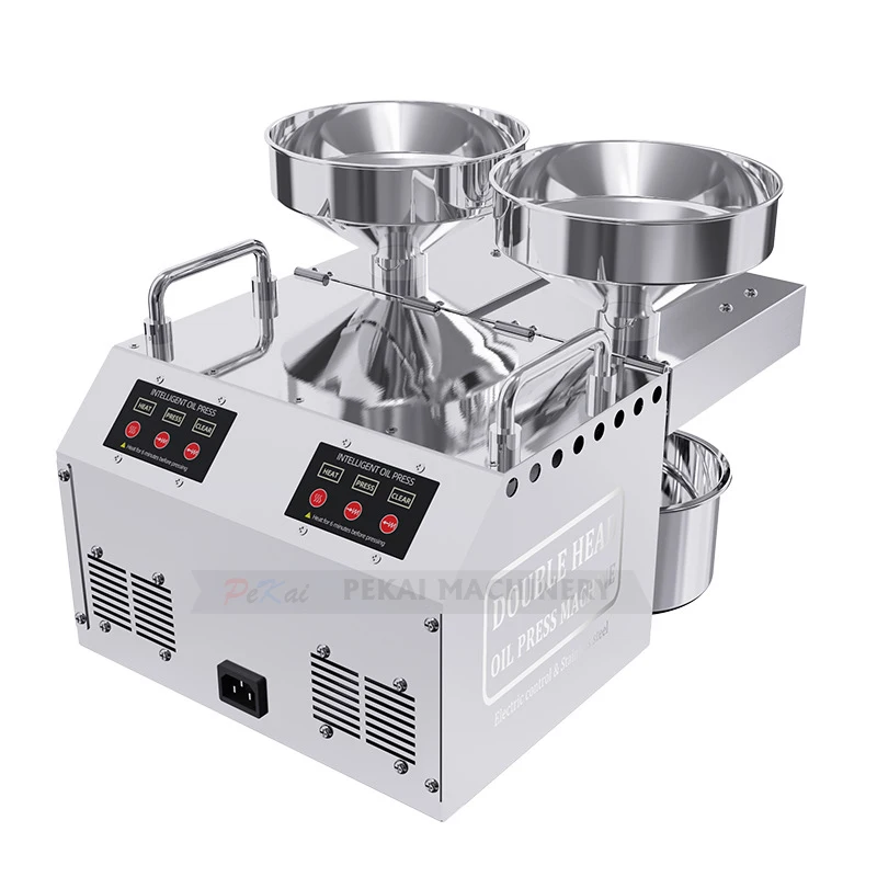B02 Double Head Home Use Olive Oil Press Cold Press Machine Electric Oil Extractor