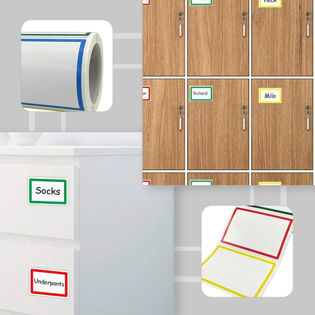 1 롤 빈 이름표 스티커 홈 오피스 학교용 DIY 접착 라벨 다채로운 분류 마크 데칼 간편한 껍질 벗기기 스티커