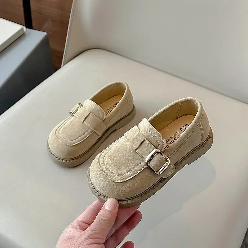 Girls Leather Moccasins Casual Soft Flat Shoes