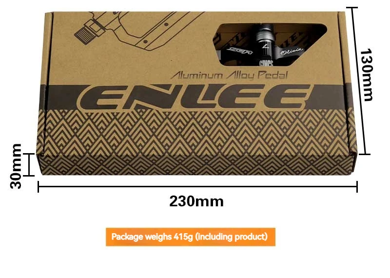 ENLEE Ultralight Bicycle Pedal All CNC MTB DH XC Mountain Bike Pedal L7U Material+DU Bearing Aluminum Pedals Bike Accessories