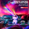Astronaut Galaxy Star Projector Starry Night Light - Starry Nebula Ceiling Projection Lamp with 8 Modes, Remote  360° Adjustable 3