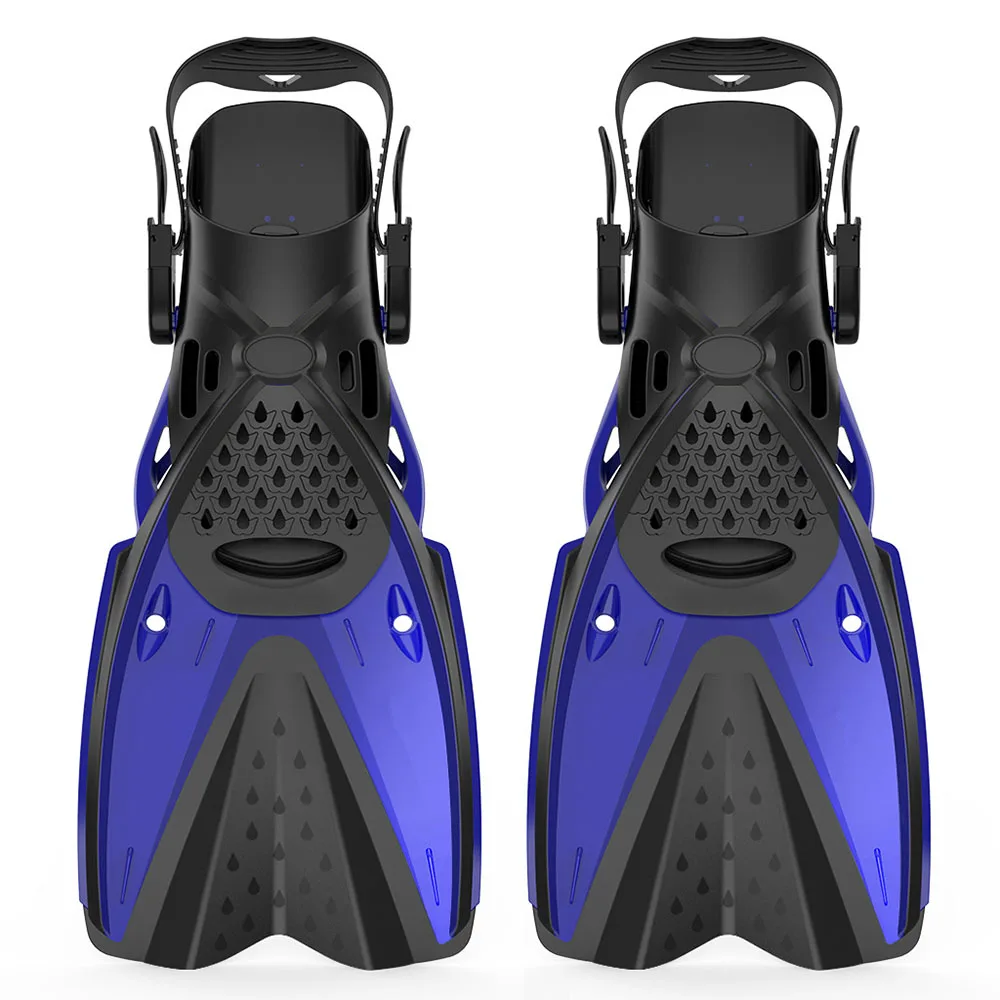 Adjustable Short Snorkel Foot Swimming Flippers Fins Beginner Water Sports Equipment Portable Diving Flippers Men Women 3