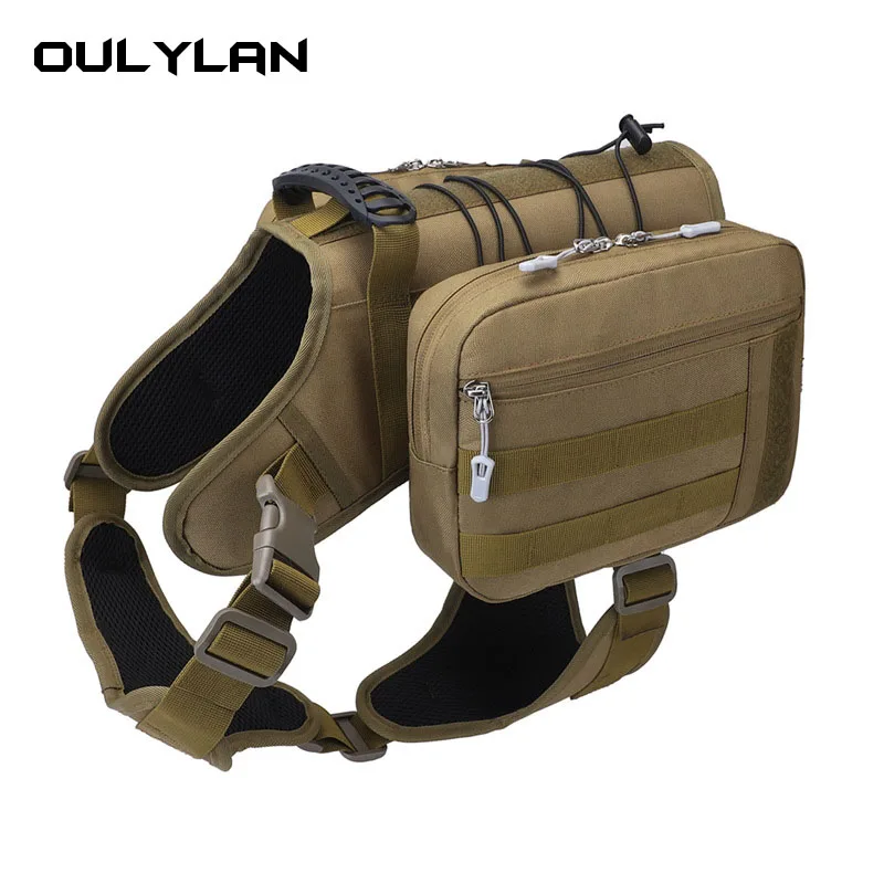 

Oulylan New Style Pet Dog Bag Tactical Backpack Self-package Outdoor Walk the Dog Food Bags for Medium and Large Dogs Rucksack