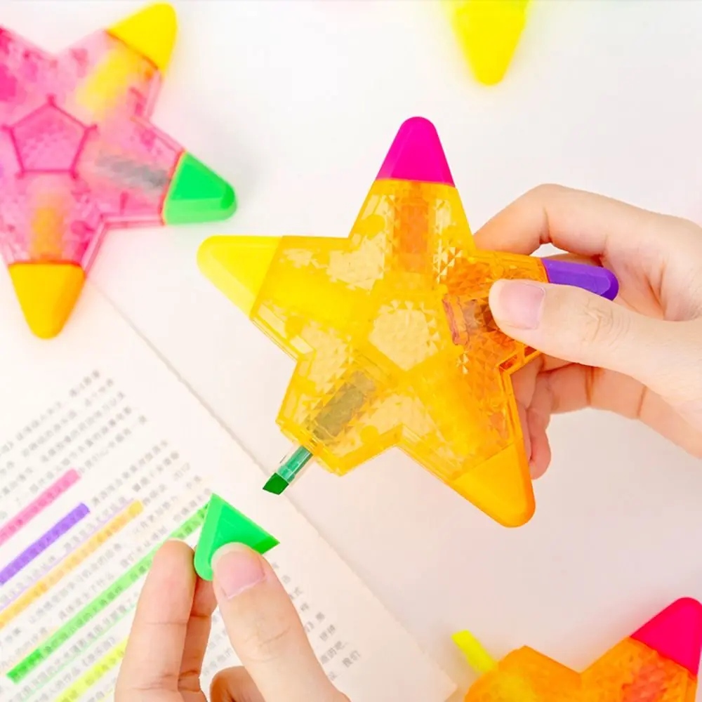 Five-pointed Star Highlighter Pen Graffiti Student Marker Pen Student Graffiti/Notes/Hand Accounting Stationery School Supplies