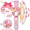 Sanrio Hello Kitty Toys Set 3D Projection Digital Watch Cinnamoroll Kuromi Melody Anime Action Figures Model Toy Kid Gift 3