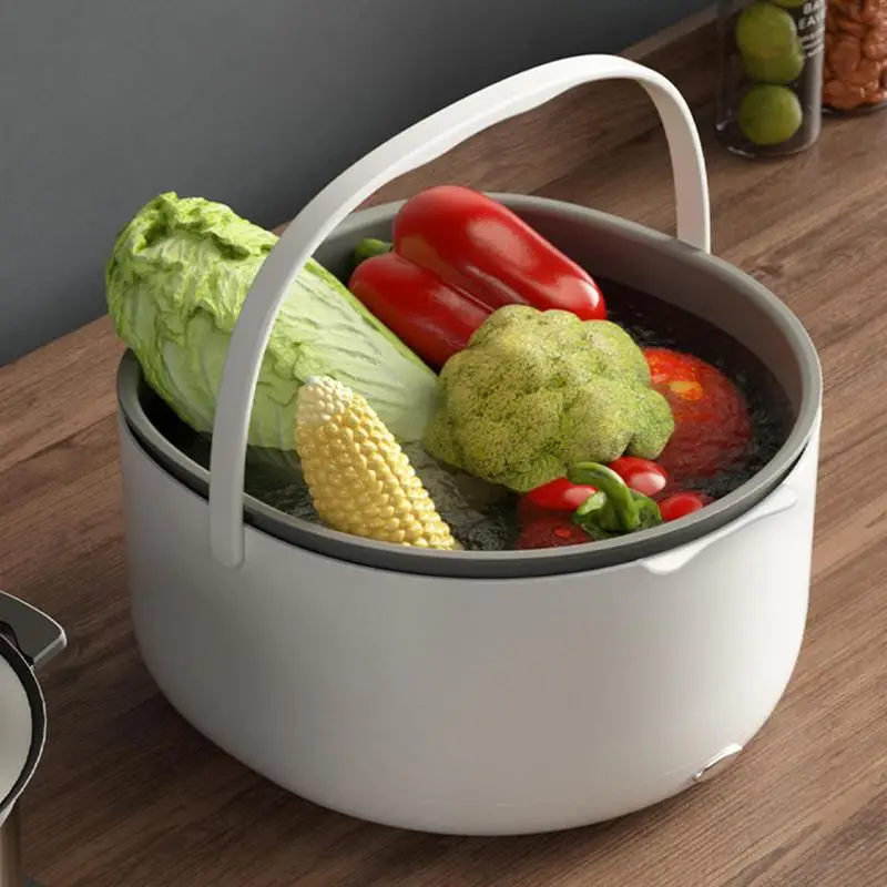 Electric Fruit Vegetable Washing Basket Electric Kitchen Ingredient Purifier Portable Fruit And Vegetable Cleansing Machine For