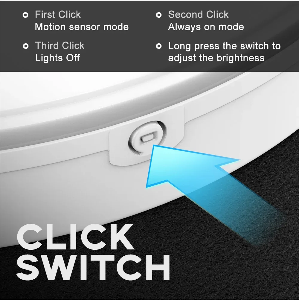 Description Picture 6 of item10 LED Human Induction Night Lamp PIR Motion Sensor Auto On/Off Corridor Bedroom Wardrobe Light Kitchen Under Cabinet Wall Light