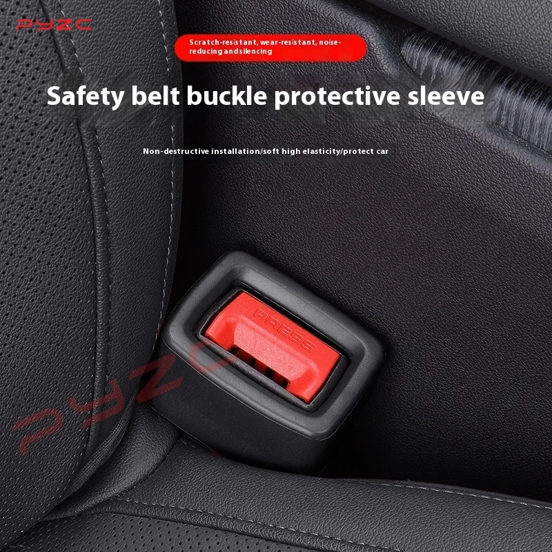 Car Safety Belt Buckle Holder Silicon Gel Buckle Protective Cover For Peugeot gt gtline 508 5008 3008 307 308 Accessories