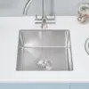 ROVATE 20×17 Inch Undermount Kitchen Sink Small Wet Bar Prep Sink 18 Gauge Stainless Steel Single Bowl 9 Inch Deep Rv Sink 1