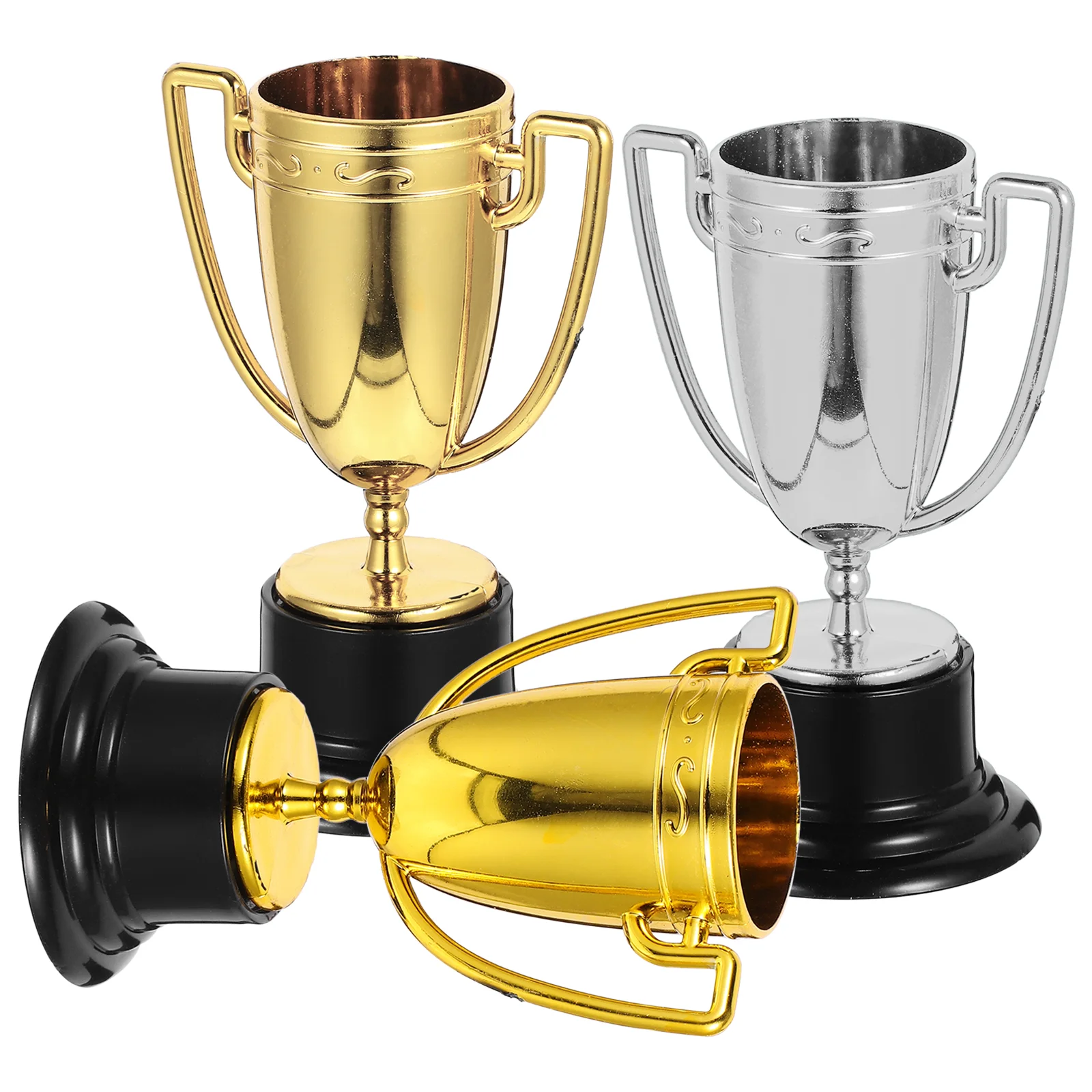 3 Pcs Mini Trophy Award Decorations Creative Plastic Souvenir Gift naments Sports Party Reward Stage Performance Memorabilia