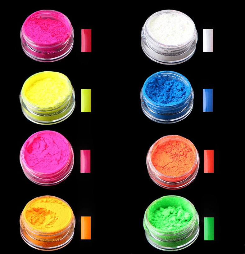 Fishing Lure 12pcs/box 1g/color Assist Hook Fly Tying Lure Making Fluorescent Powder UV Paint DIY