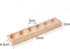 1-Tier Wooden Essential Oil Display Storage Organizer Holder Stand - 6 Slots Natural Hard Pine Wood Rack 6