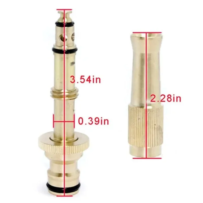 1Pc Household Brass Water Gun Spray Nozzle Adjustable High Pressure Garden Hose Spray Connector 6