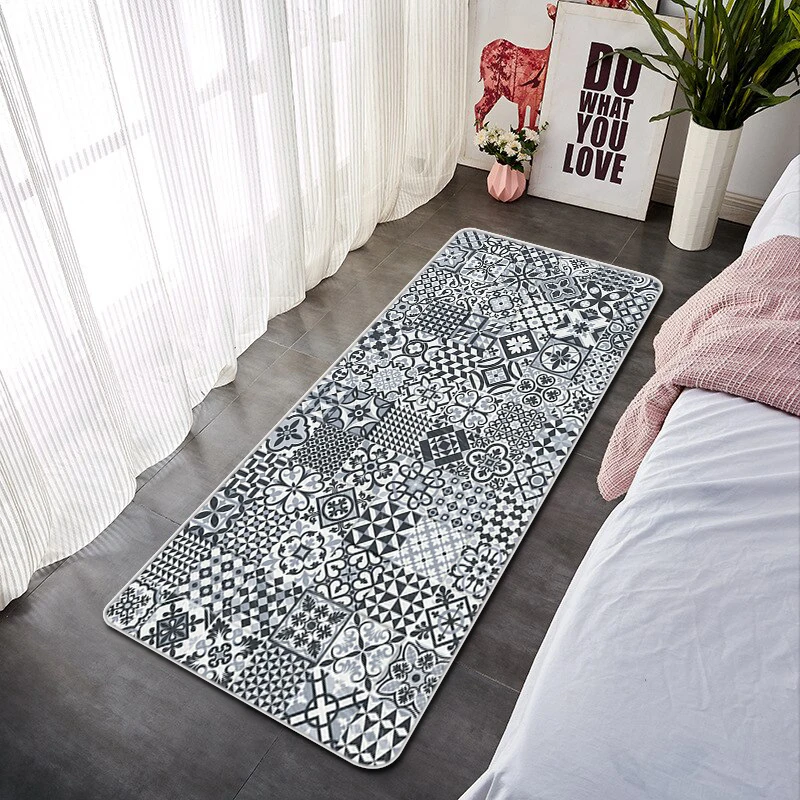 3d Floor Anti-slip Kitchen Mat Morocco Pattern Modern Home Entrance Doormat Living Room Decoration Floor Carpet Balcony Bathroom