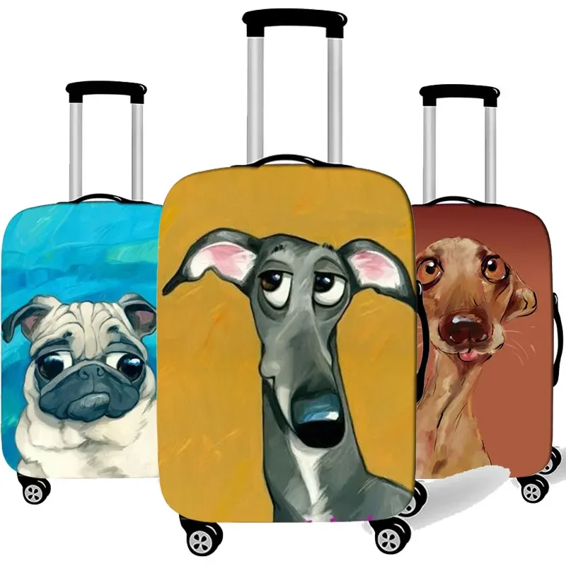 German Shepherd / dachshund Suitcase Cover Boston Terrier / Husky Dog Causal Printed Travel Stretch Dustproof Luggage Cover