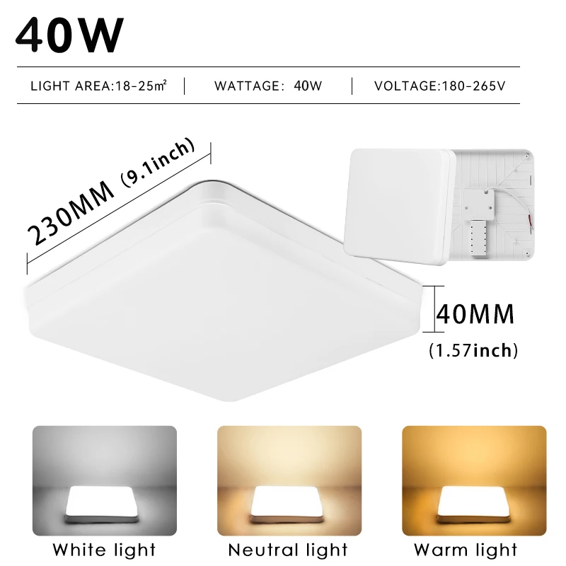 led recessed ceiling lights Ultra Thin Led Ceiling Lamps LED Square Round Panel Lamp 72W 50W Surface Mount Ceiling Light Fixtures for Living Room Bedroom dining room ceiling lights Ceiling Lights