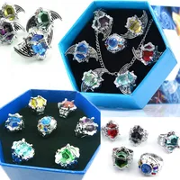 Fashion Rings Anime Katekyo Hitman Reborn Vongola Alloy Rings pendant Necklace Cosplay Jewelry Accessories Mens Womens Gift 1