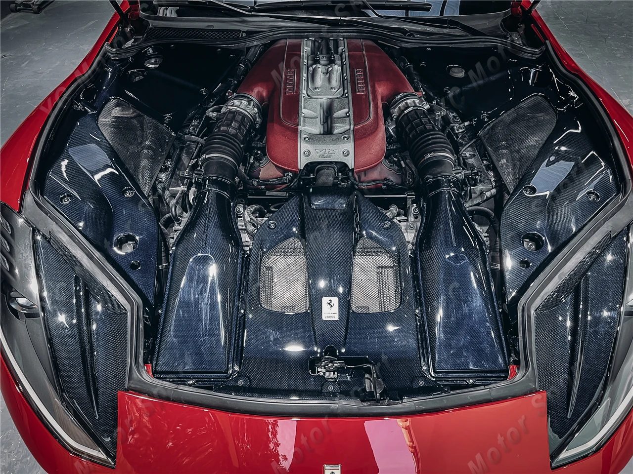 Accessori Per Auto Dry Carbon Fiber 812 Superfast Engine Bay 5 Pezzi Adatti Per Ferrari 2017 2020 Superfast Ms Sf Style 812