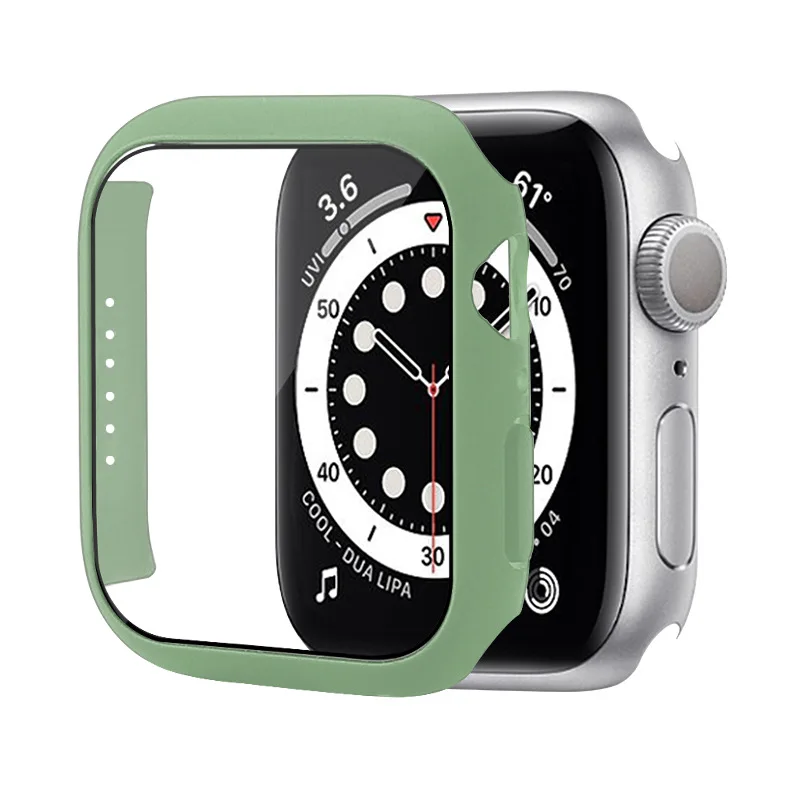 Premium Glass Cover & Screen Protector for Apple Watch - Durable PC Bumper Enclosure