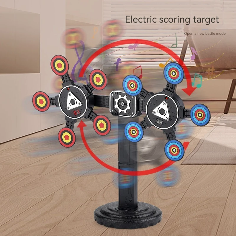 360&deg; Rotating Movable Electronic Scoring Target Automatic Return Dmart Toy Gun Target Shooting Accessories