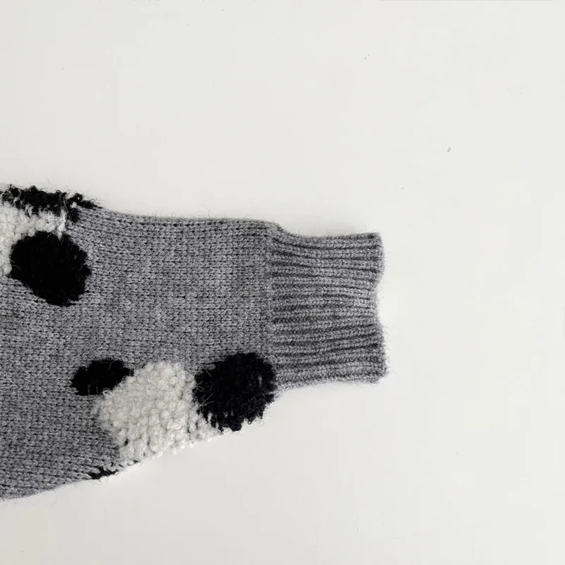 Baby Casual Sweater for Girls Boys Clothes Autumn Winter New Infant Fashion Knitted Cartoon Panda Long Sleeve Pullover Tops