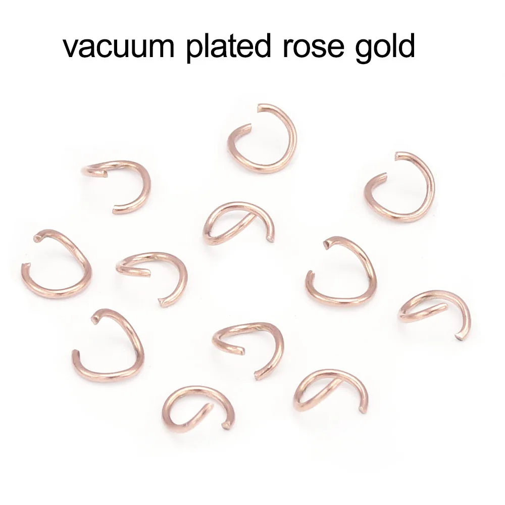 100 adet paslanmaz çelik açık Jump yüzükler 4 5 6 7 8 10mm küçük yuvarlak konnektör yüzük takı yapma