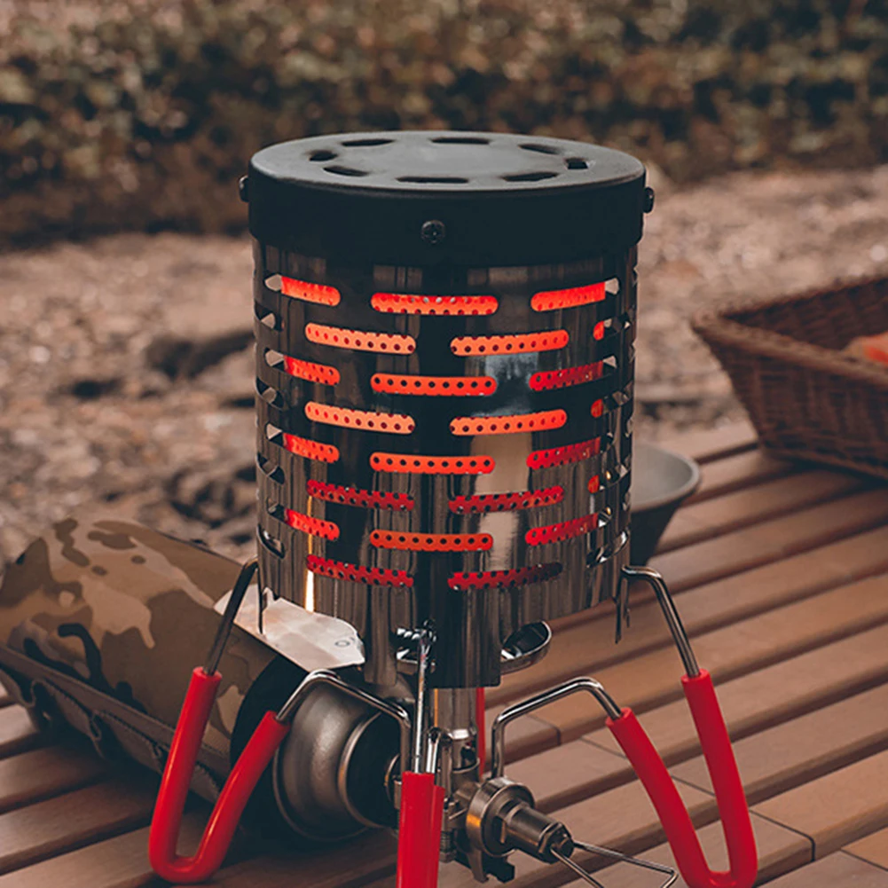 Outdoor Portable Gas Heater Stove Stainless Steel Warmer Heating Cover Mini Camping Stove Winter Tent Warm Stove Gas Oven Burner