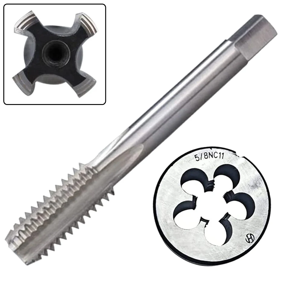 

Hand Taps UNC Tap & UNC Die Metalworking 5/8inch High Speed Steel Right Hand Round Thread Die SetMachine Thread Tap