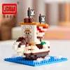 Thousand Sunny Micro Building Blocks Linkgo One Piece Pirate Ship Polortang Going Merry Model Connection Mini Bricks Figure Toys 5
