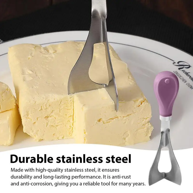 Cheese Slicer Stainless Steel Cheese Butter Cutter Cake Spatula Handheld Slicer Hard Cutter Kitchen Gadgets