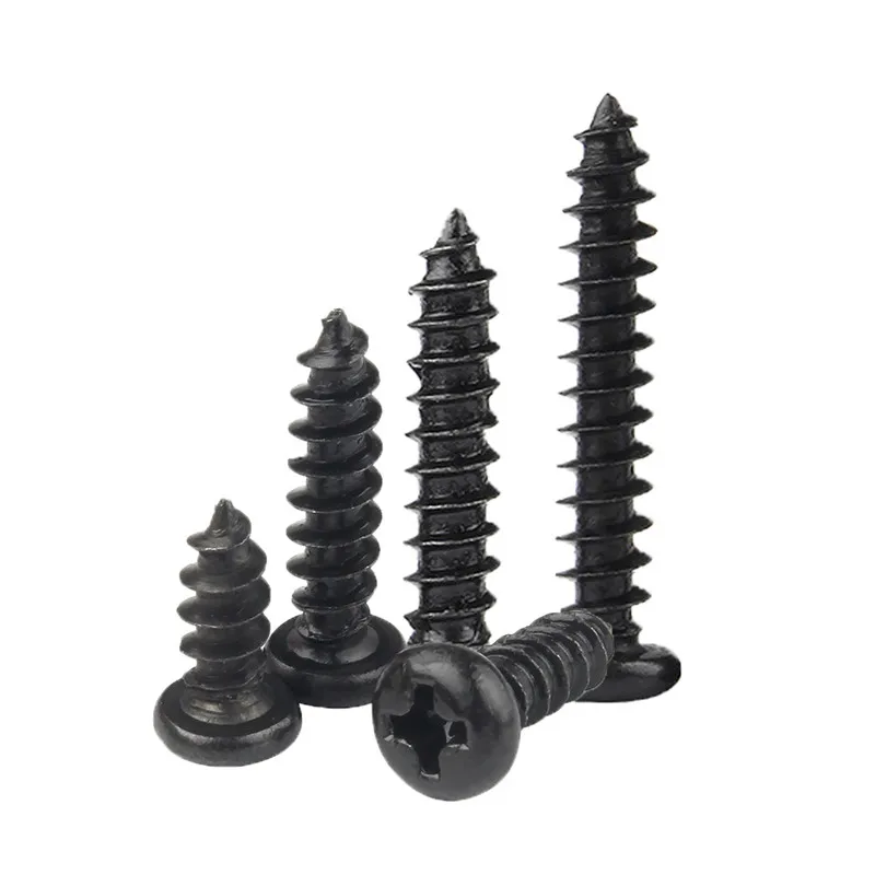 Self Tapping Screw 50Pcs 100Pcs Laptop Glasses M1 M1.2 M1.4 M1.7 M2 M2.3 M2.6 M3 M3.5 M4 Phillips Cross Round Head Wood