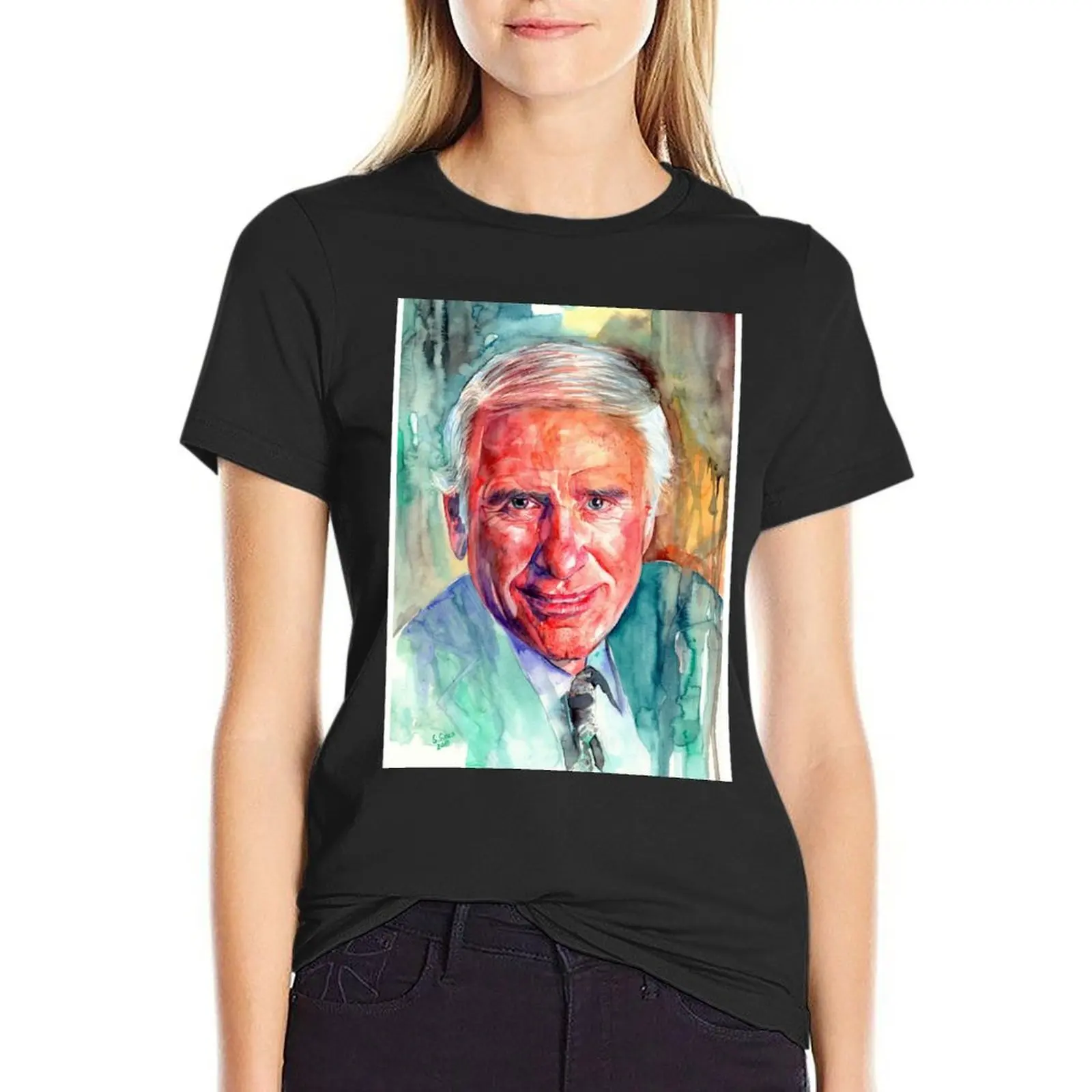 

Jim Rohn Portrait T-Shirt aesthetic clothes summer clothes animal print shirt for girls t-shirt dress for Women long