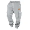 Men's Cargo Pants 2025 New Casual Loose Autumn Winter Straight Baggy Pants Multi-Pockets Solid Color Pinting Sweatpants 