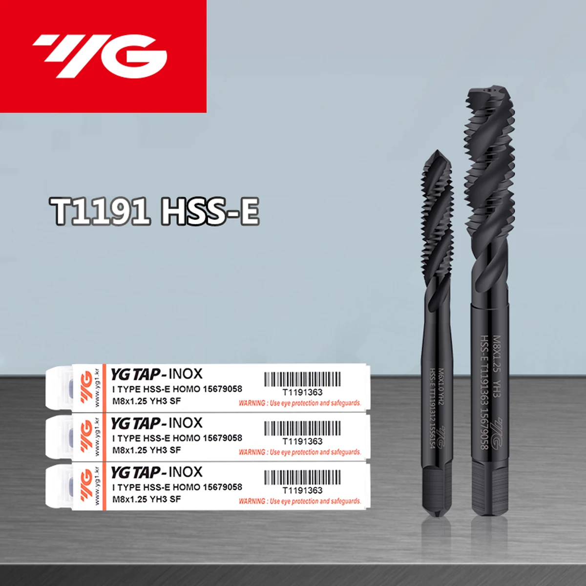 YG1T1191100OriginalSpiralFluteTapsforBlindHolesinStainless