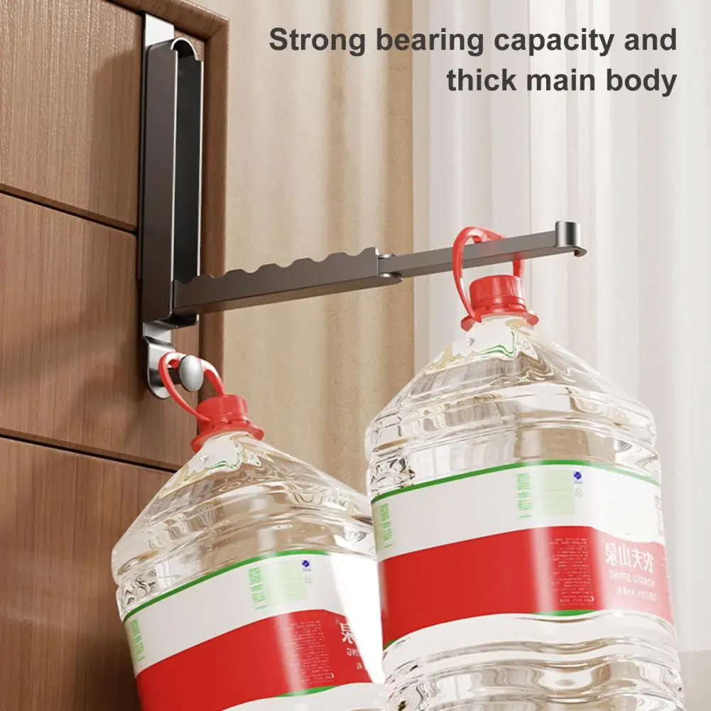 Door Back Hook Clothes Drying Rack Retractable Rod Laundry Rack Folding Clothes Drying with for Laundry for Corrosion