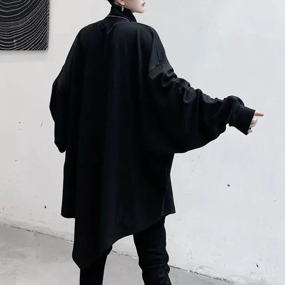 Mens Autumn Sweatshirt Bat Sleeve Dark Gothic Sweatshirt Streetwear Nightclub Stage Performance Fashion Top Men'S Clothing 2025