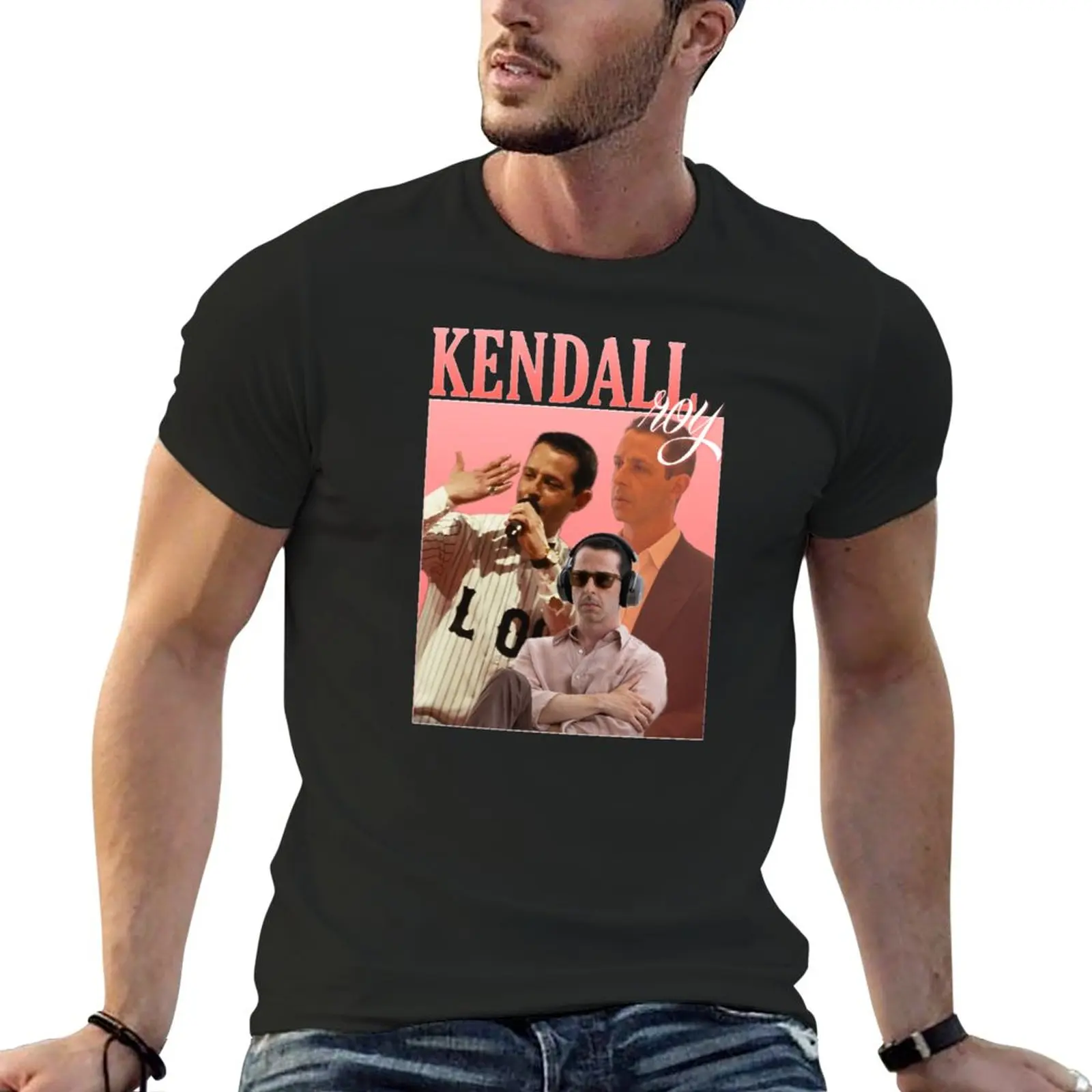 

New Kendall Roy 90s Vintage Retro Design T-Shirt boys animal print shirt anime clothes aesthetic clothes t shirts for men cotton