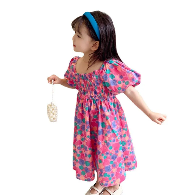 

Summer Toddler Dresses Cute Mesh Cotton Splicing Short Sleeve Infant Princess Dress Newborn Baby Girls Clothes