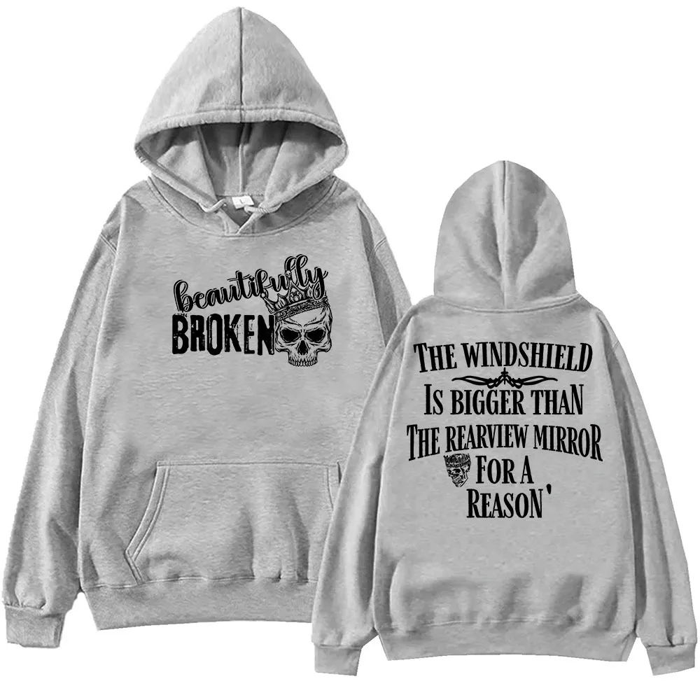 Jelly Roll Beautifully Broken Tour Hoodie Unisex Harajuku Sänger Grafikdruck Sweatshirts für Fans Herbst Winter Fleece Top – Detail 5