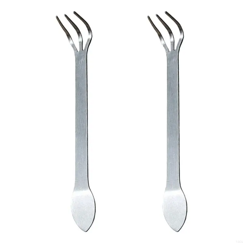 1/2Pcs Multipurpose Bonsai Rakes for Potting Soil Maintenance and Plant Grooming Stainless Steel Root Rakes Garden Tool