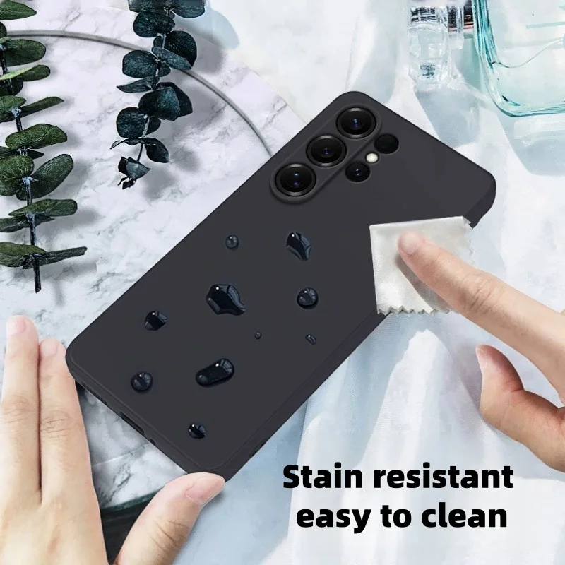 Elegant Shockproof Liquid Silicone Phone Case - Fashionable Solid Colour Design