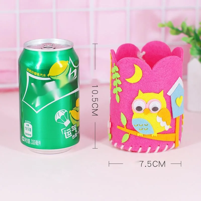 4PCS 어린이 DIY 공예 연필 홀더 어린이를위한 교육 장난감 크리 에이 티브 세공 펜 컨테이너 예술 공예 장난감 몬테소리 선물