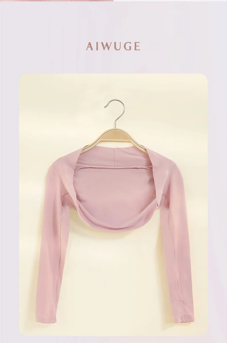 Mädchen-Ballett-Wickel-Cardigan, Schal, langärmelig, Tanz-Vertuschung für Kinder, kurze Winter-Tops, Übungskleidung, 3–14 Jahre – Detail 7