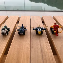 Blocs de construction ninja wars 4 en 1 pour enfants, blocs de construction, idées, jouets, cadeaux pour garçons 