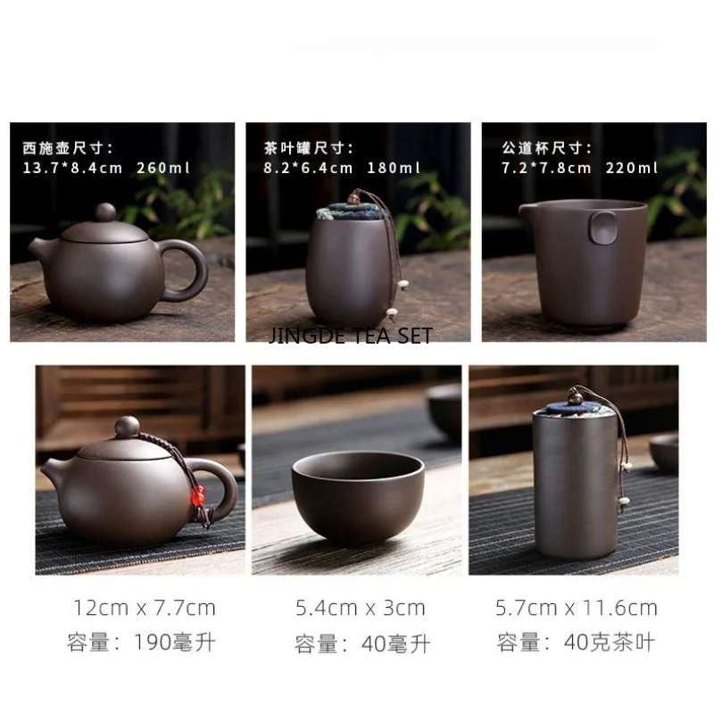 Portable Ceramic Teaware Set Chinese Tradition Kung Fu Tea Set With Bag Gaiwan Tea Cups Of Ceremony