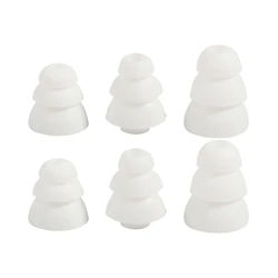 Enhanced Comfort Silicone Triple Flange Ear Tips (White)